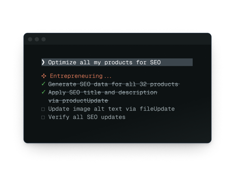Shopify AI Toolkit running in a terminal
