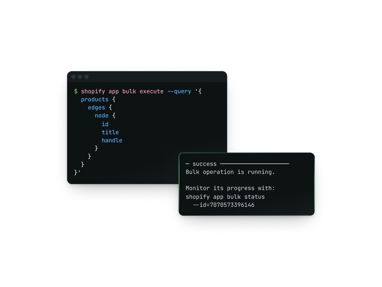 Running a bulk GraphQL query from the Shopify CLI